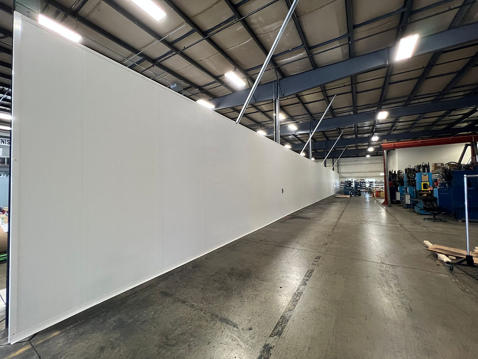 Long swift wall inside large industrial warehouse commercial general contractor Georgia