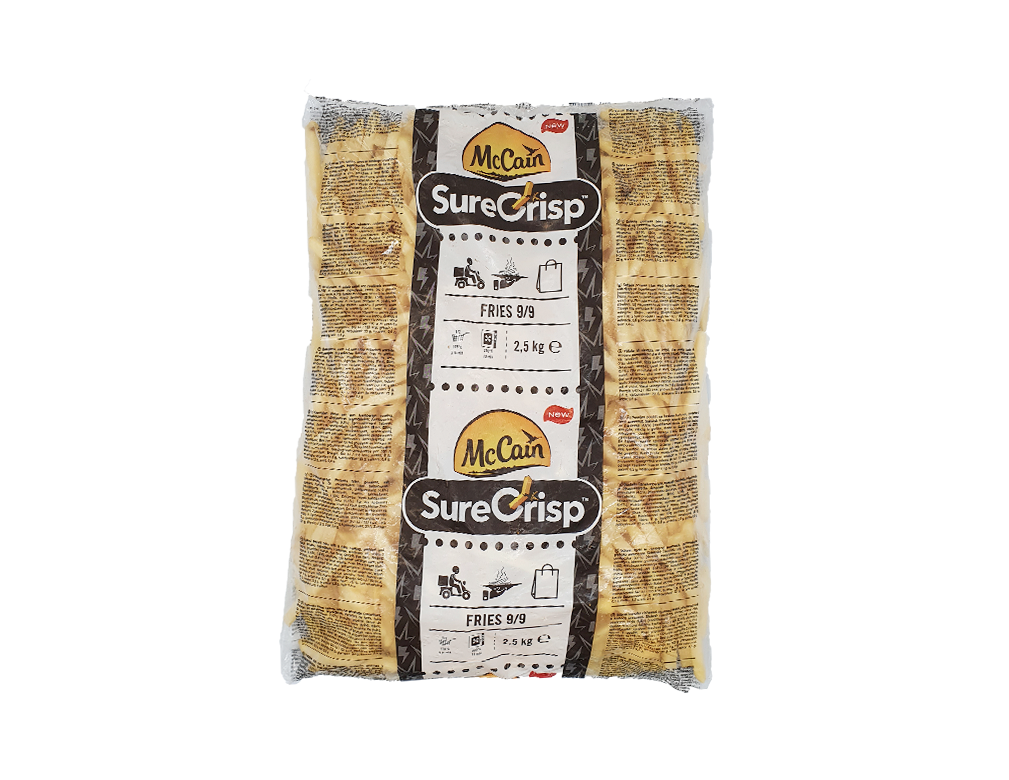 BATATAS PALITO CONGELADAS PRÉ-FRITAS 9 MM SURECRISP MCCAIN 2,5 KG