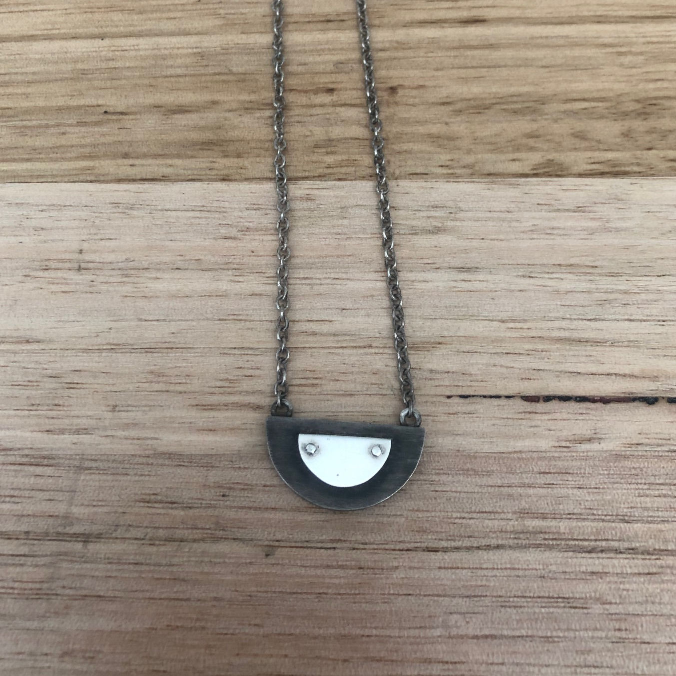 Semi Circle Rivet Necklace
