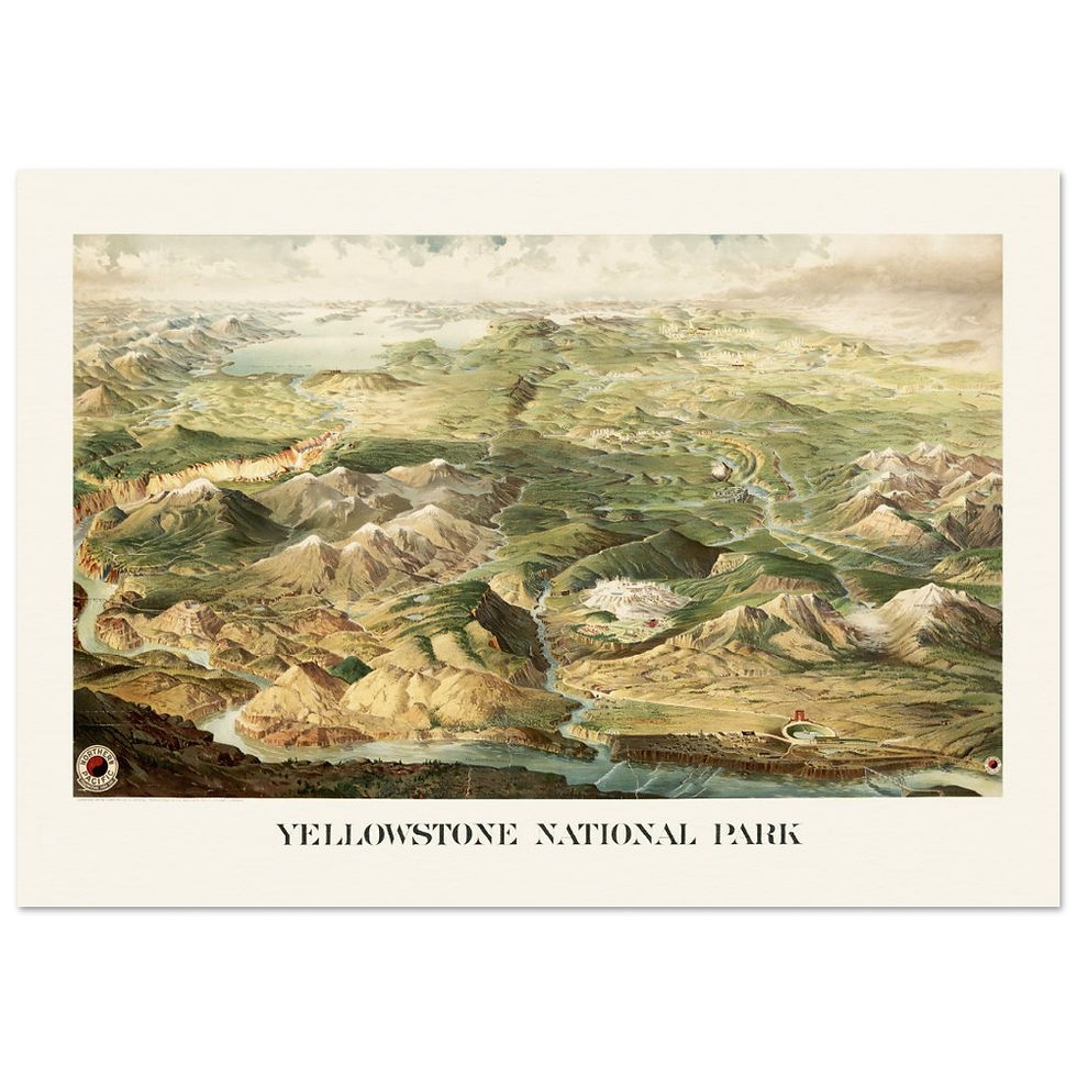 Thumbnail: 1904 - Vintage View of Yellowstone National Park, Northern Pacific Railroad