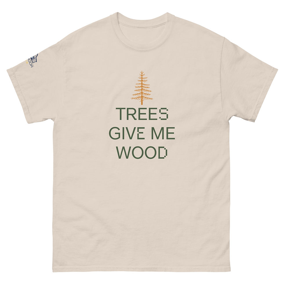 Thumbnail: Trees give me wood BDD classic tee