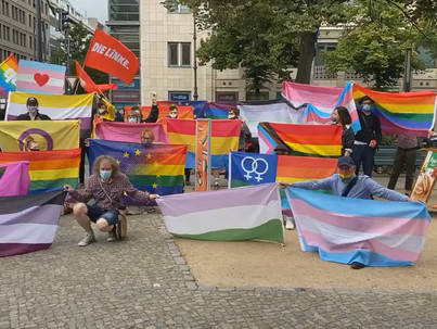 A transzellenes törvény miatt tüntettek Berlinben