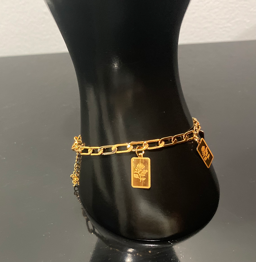 Thumbnail: Rectangle dangling rose chain