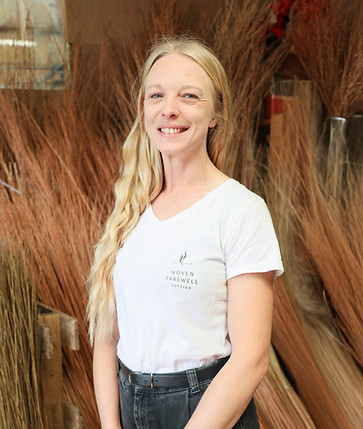 Abi Griffin willow coffin artisan
