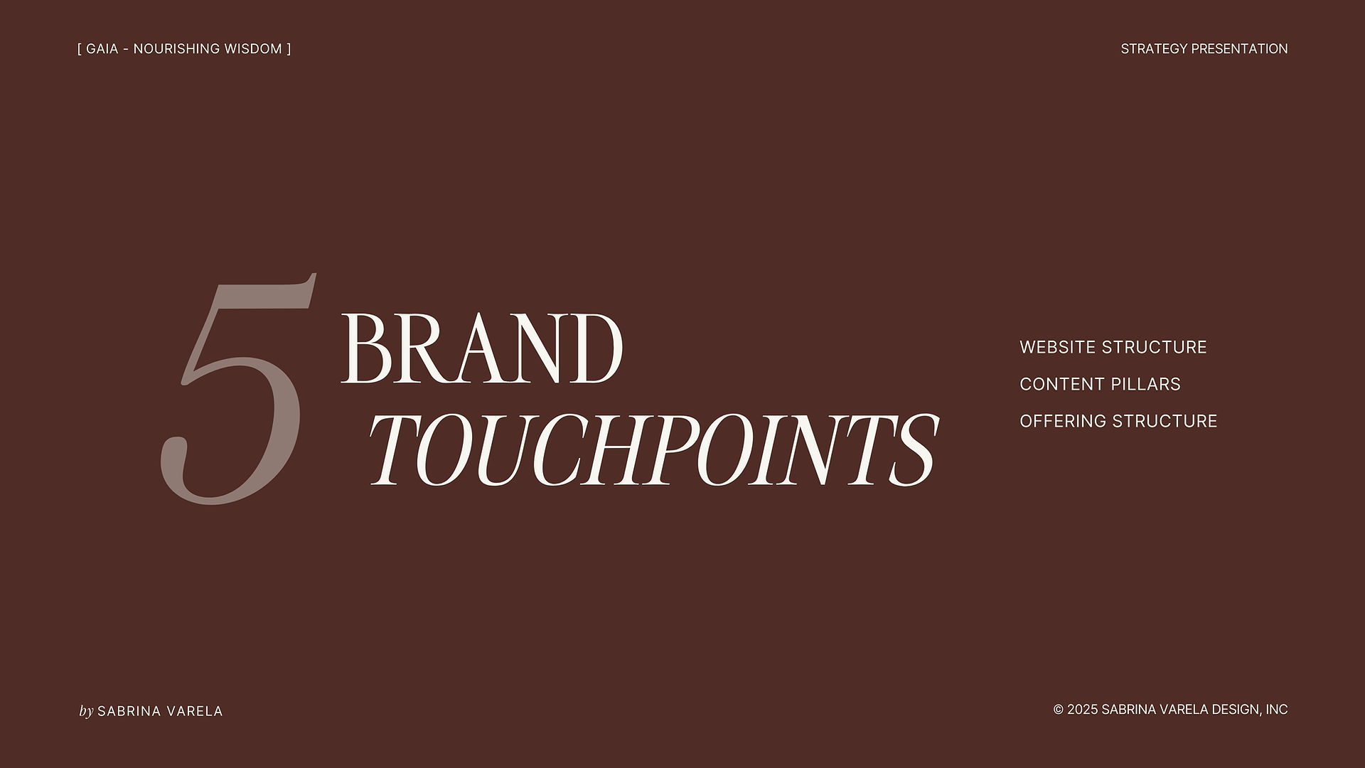 Maternal nutrition brand strategy for Gaia – Brand Touchpoints