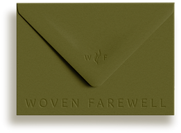 Woven Farewell envelope