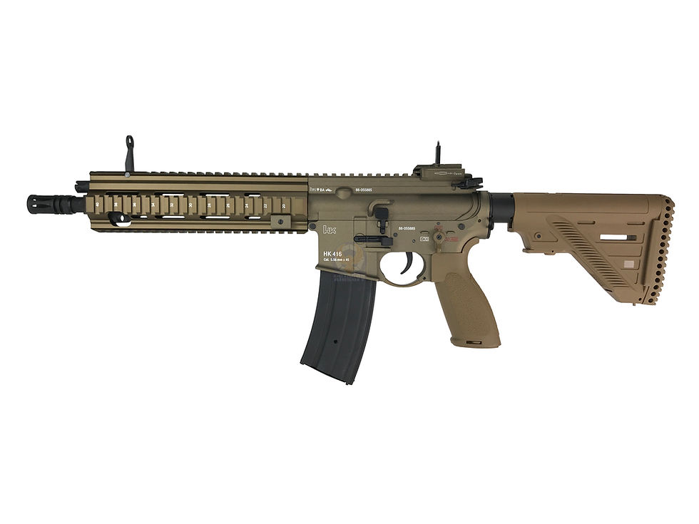 FCW HK416A5 Full Metal Full Marking Custom AEG Rifle Tan