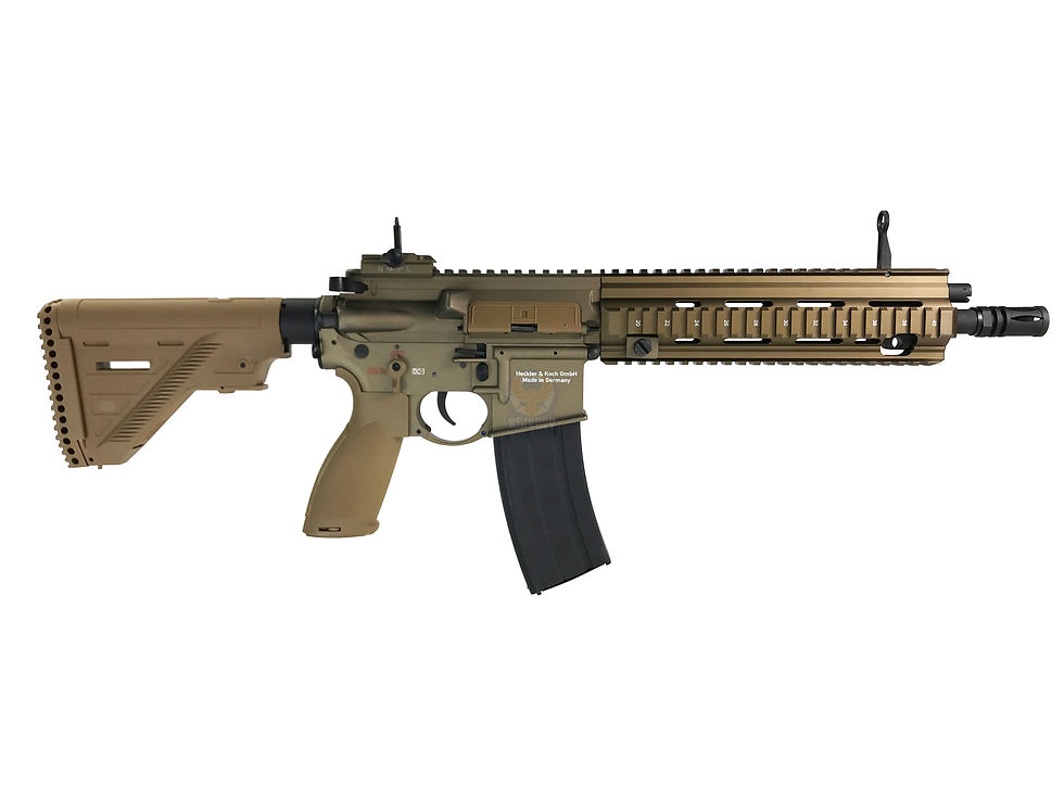Thumbnail: FCW HK416A5 Full Metal Full Marking Custom AEG Rifle Tan