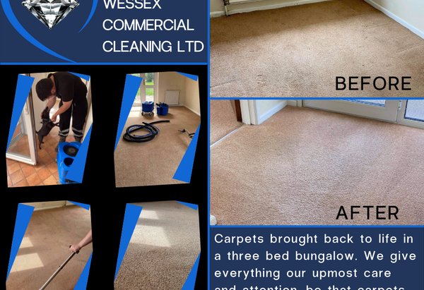 End of tenancy carpet clean in a three bed bungalow carpets brought back to life!