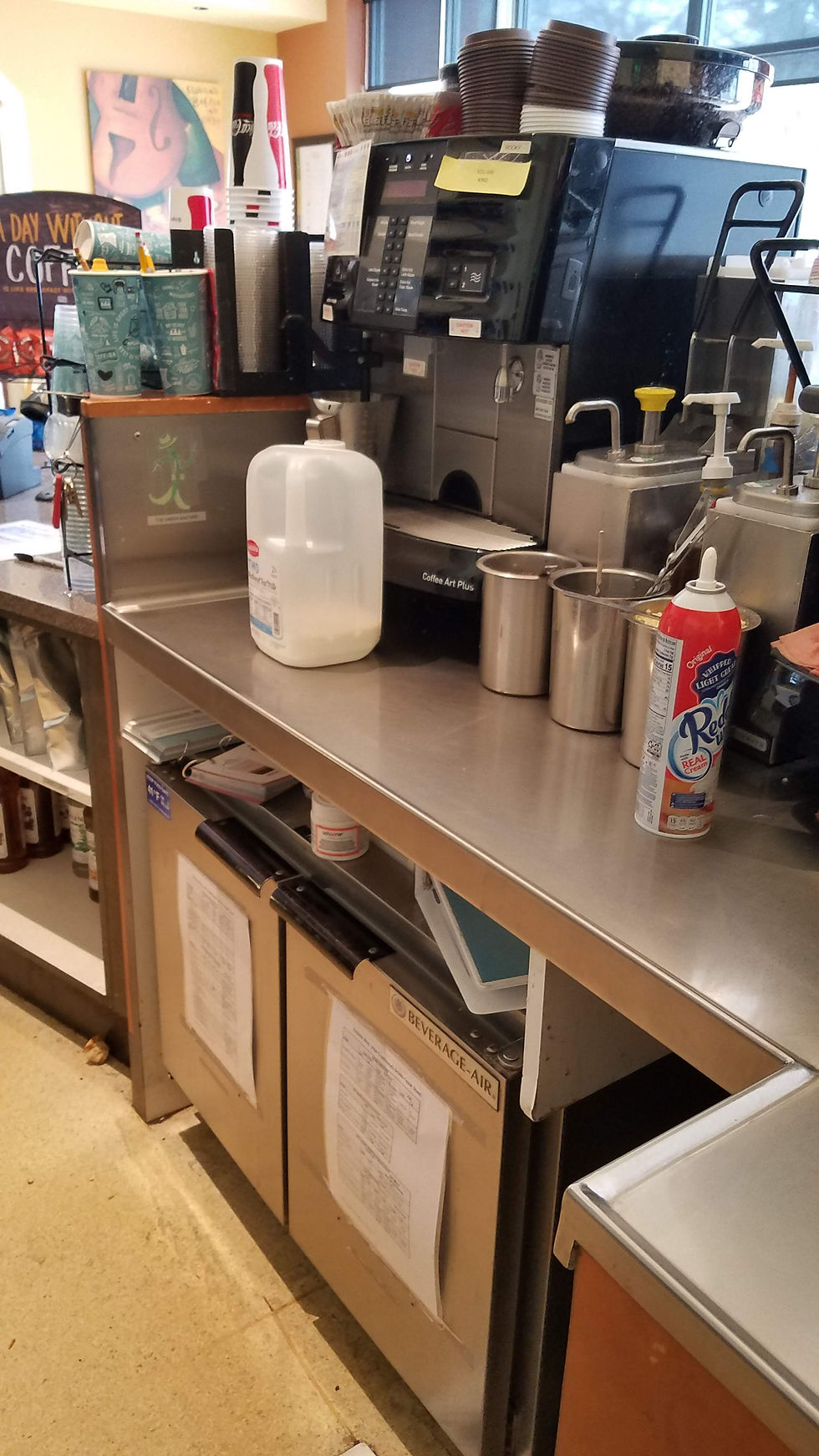 Stooping to Access Mini Fridge