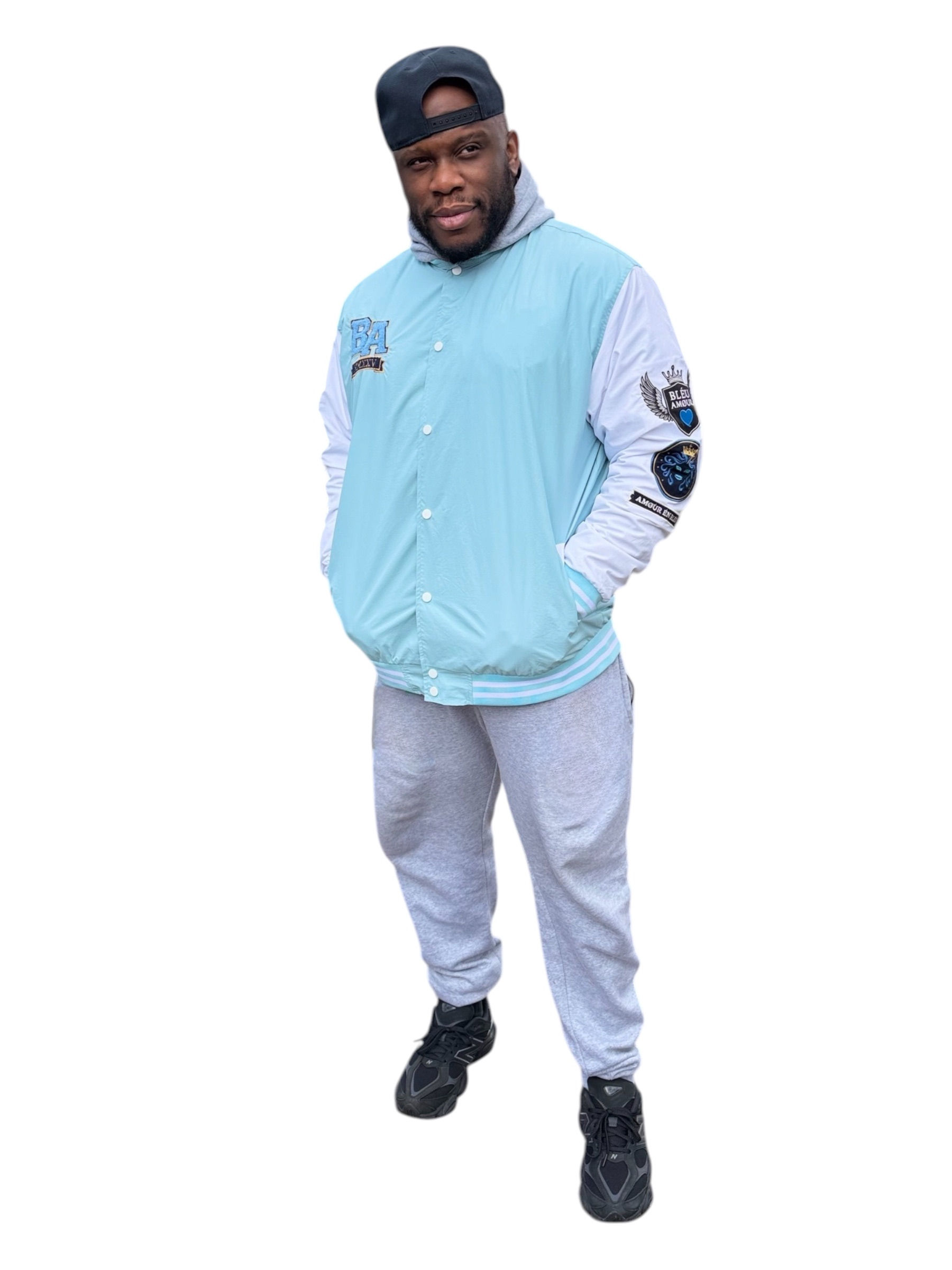 Bléu Amøur Varsity Jacket - Blue