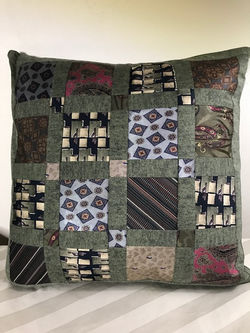 A Pillow from dad's ties