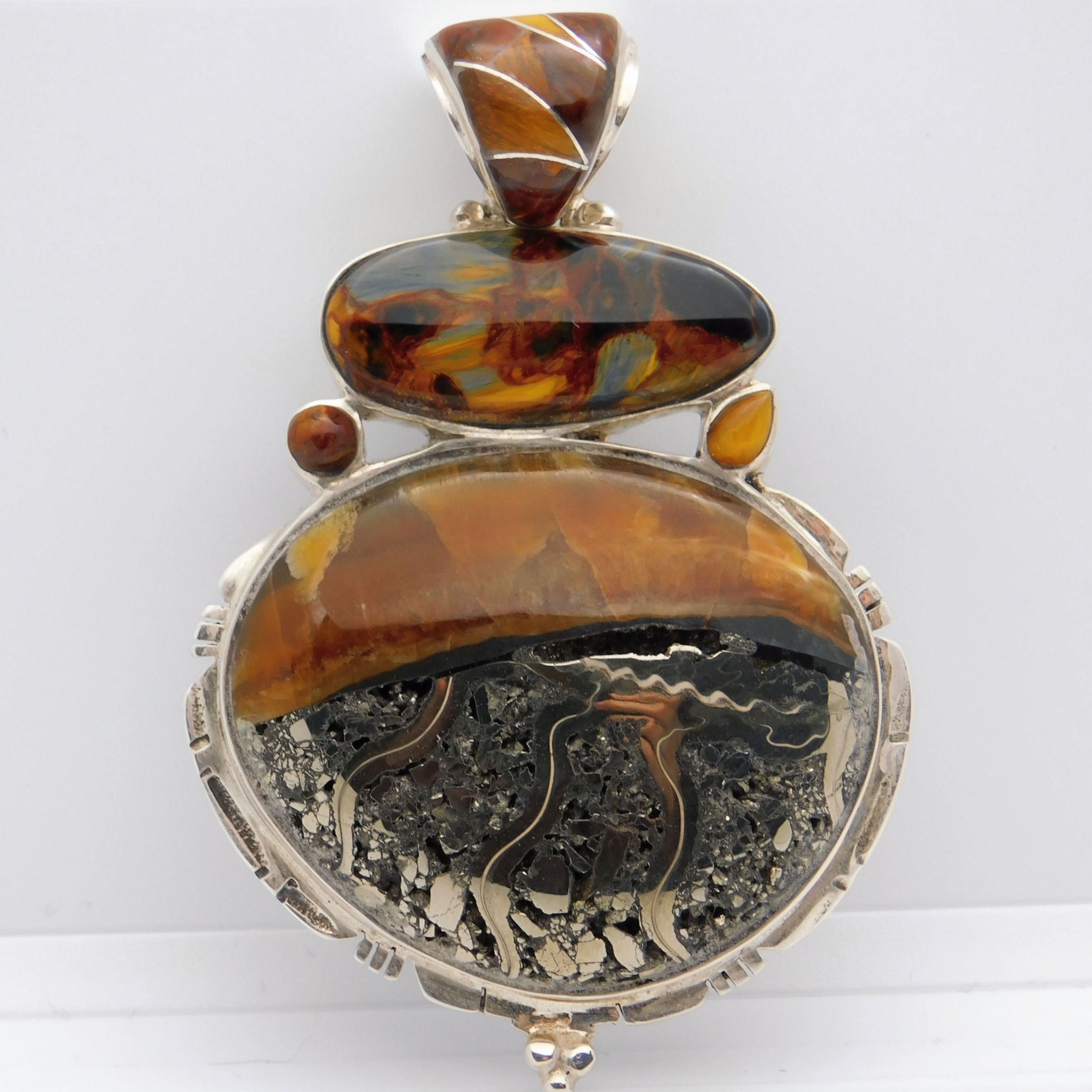 Pietersite Ammonite Pendant