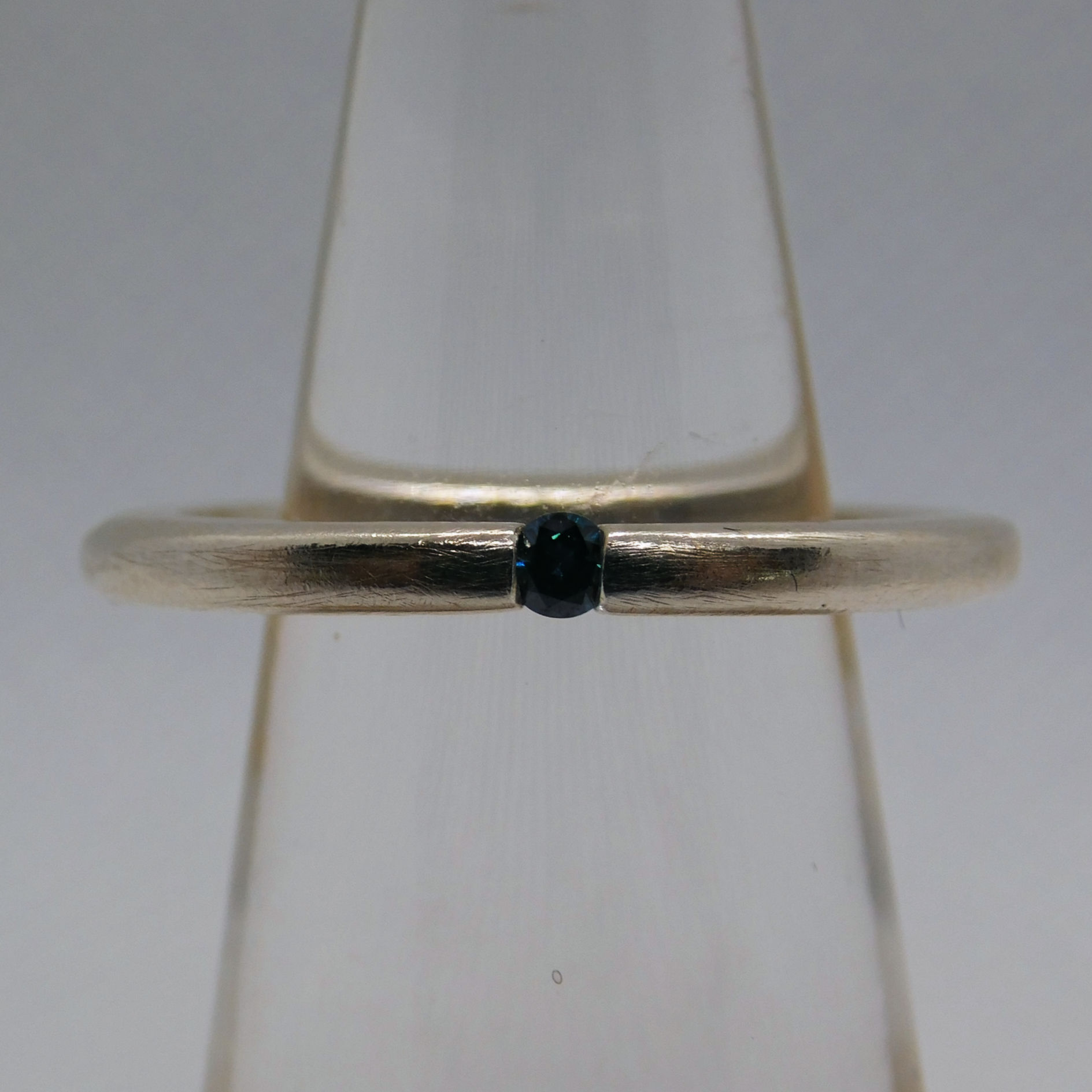 99.9 Fine Silver & Blue Tourmaline Ring