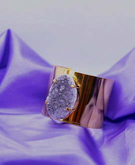 Purple gemstone ring