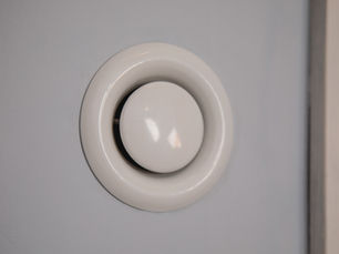 Ventilation unit on a wall