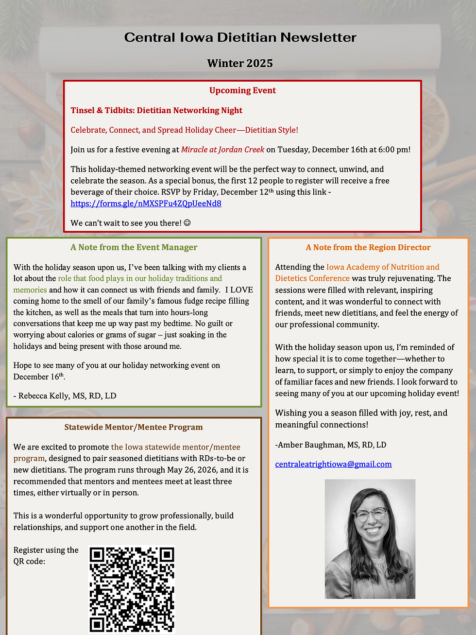 Tinsel & Tidbits: Dietitian Networking Night