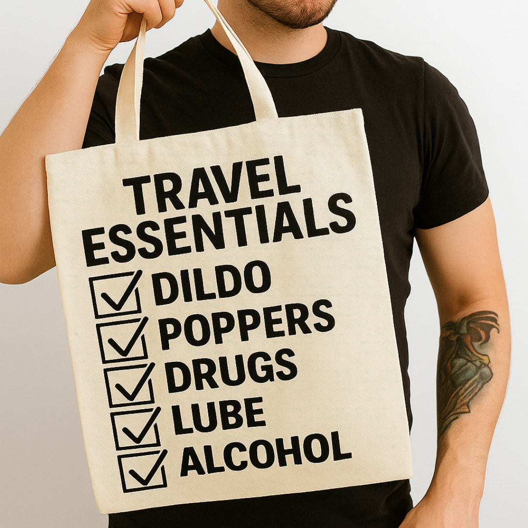 Travel Essentials | Tote Bag | White