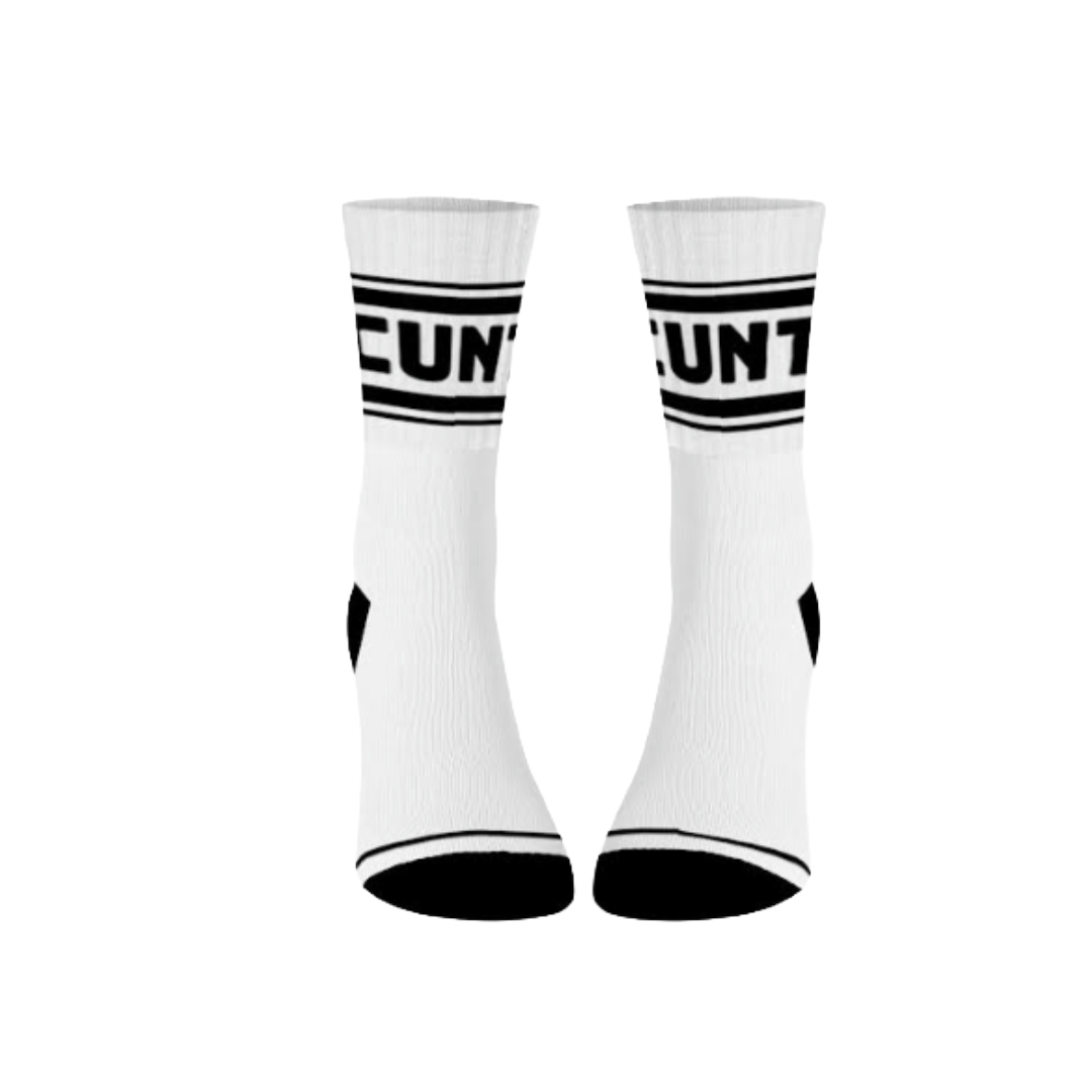 CUNT | Cotton Crew Socks | Sports | mid-length