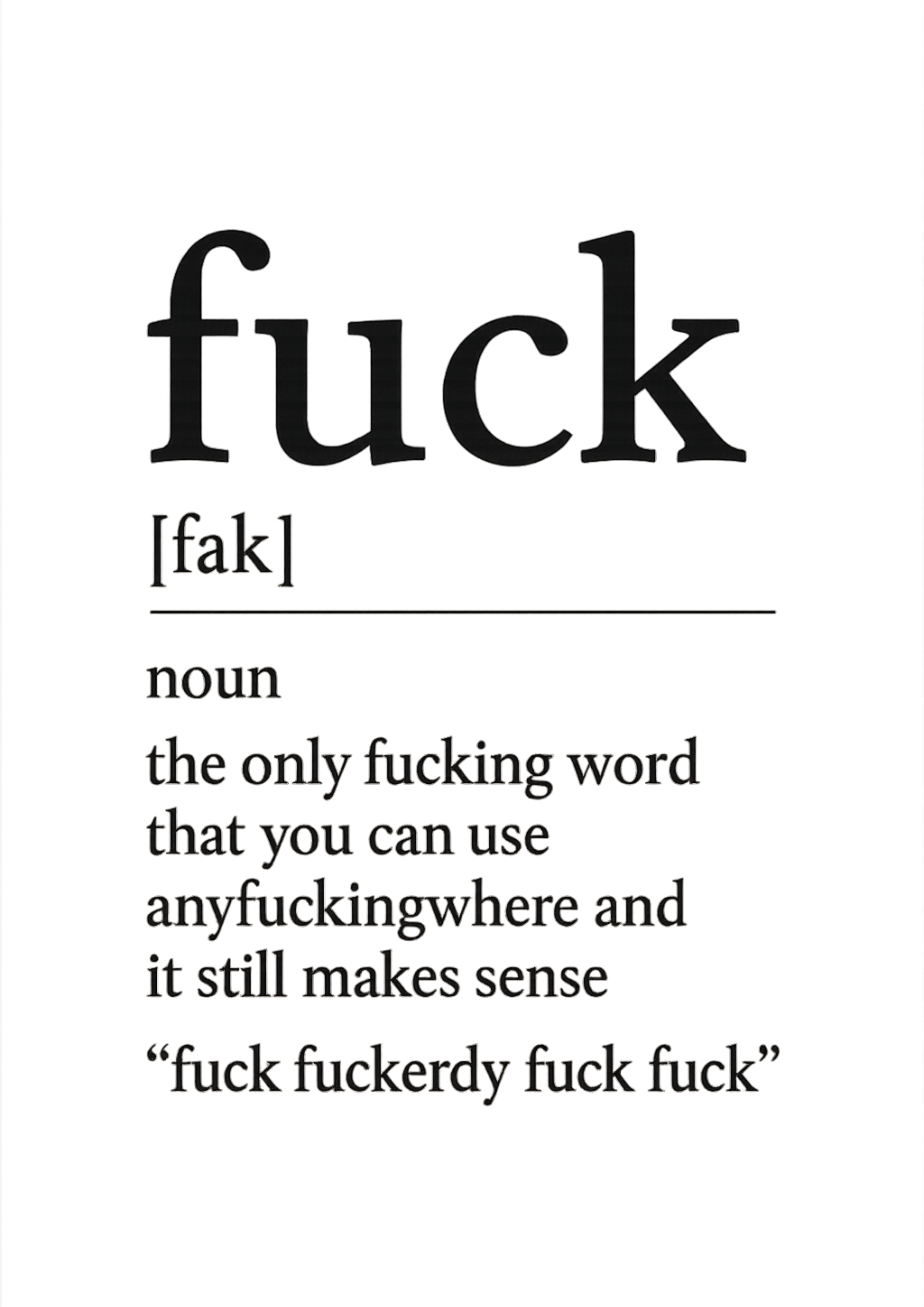 Fuck Definition | Problematic Prints