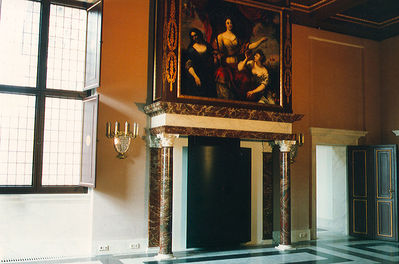 Kapitelen in troonzaal van het koninklijk paleis te Amsterdam