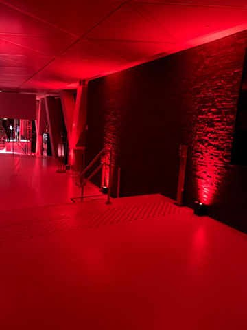 Sfeervolle rode verlichting