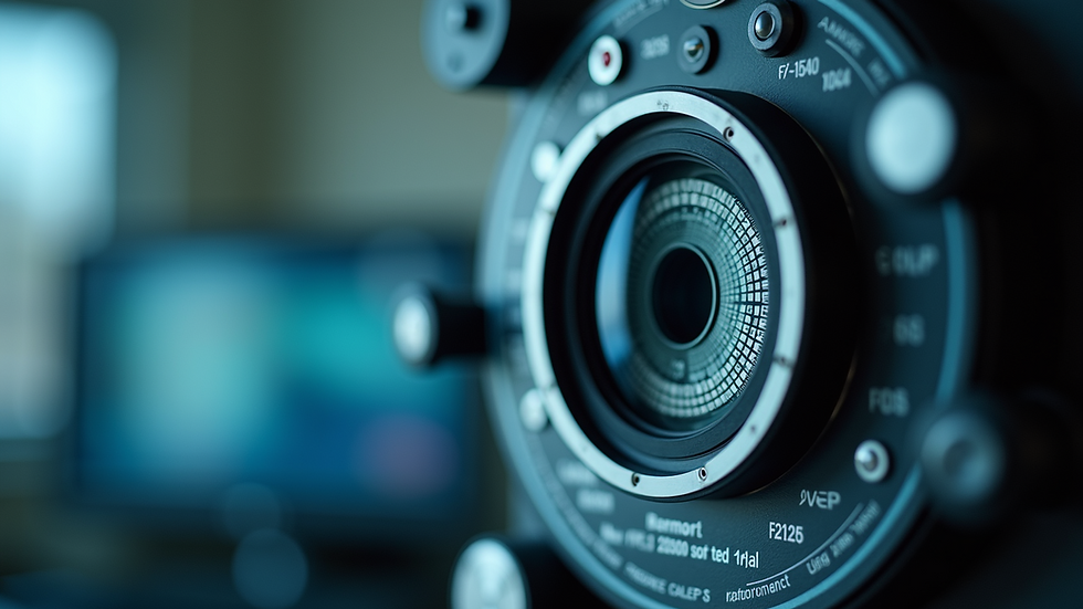 Close-up view of an ophthalmic retinoscope