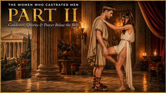 The Women Who Castrated Men: Part 2 — Goddesses, Queens, and Why Every Man Reading This Just Moved His Hand Below the Belt