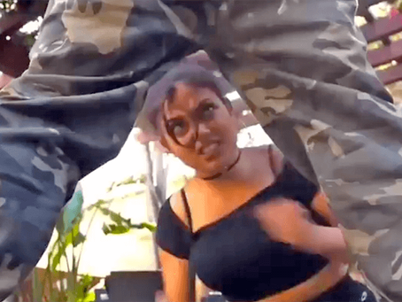 Perfect Uppercut By Curly Woman - Ballbusting
