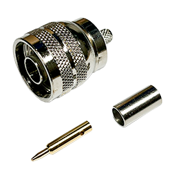 Steelbras Conector N macho recto RG58 soldadura prensa cable