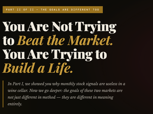 Stock vs. Wine — Part II.