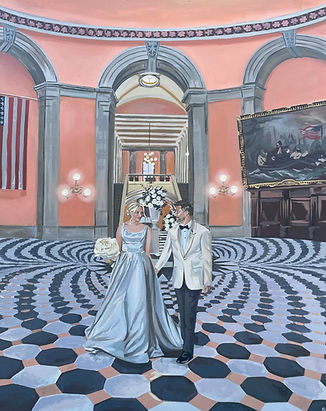 Couple Wedding Portraiture on Canvas