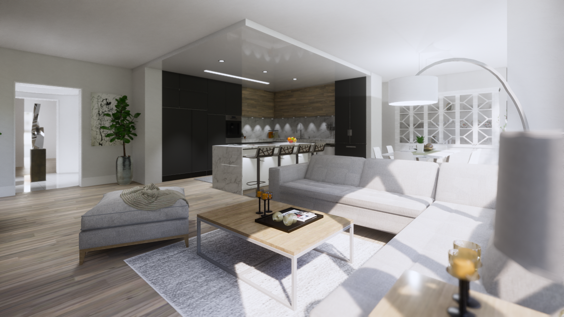 LIVING ROOM RENDERING
