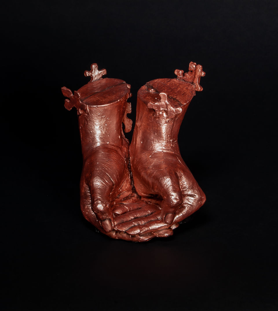 Bynum_Megan_Sunlight Falls Heavy_hydrostone cast, acrylic paint_4 x 6 x 6_2021.jpg