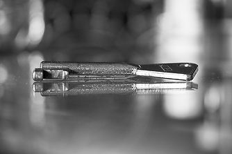 Key and reflection in black and white