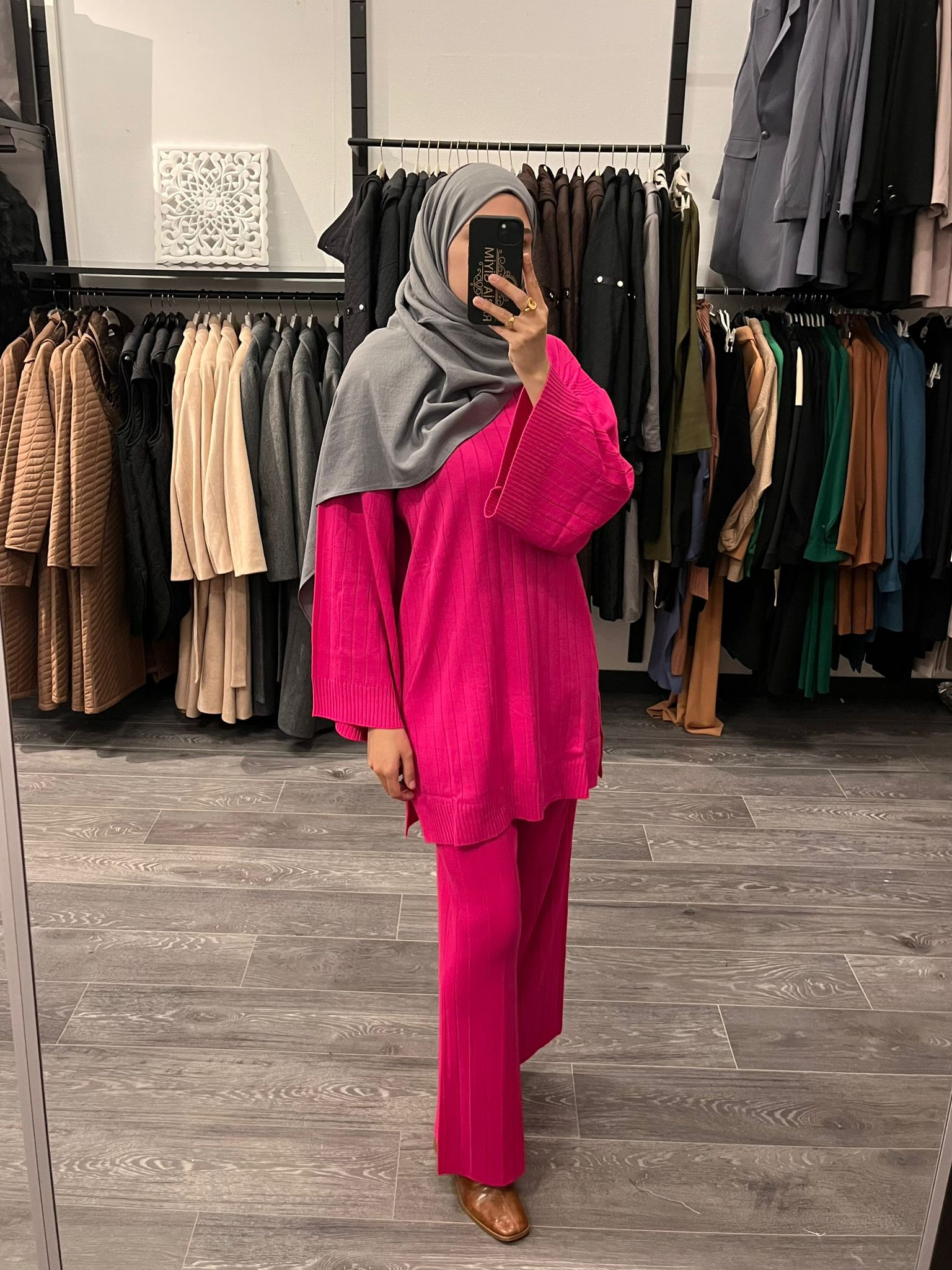 Triko Knit Set Zancel Roze