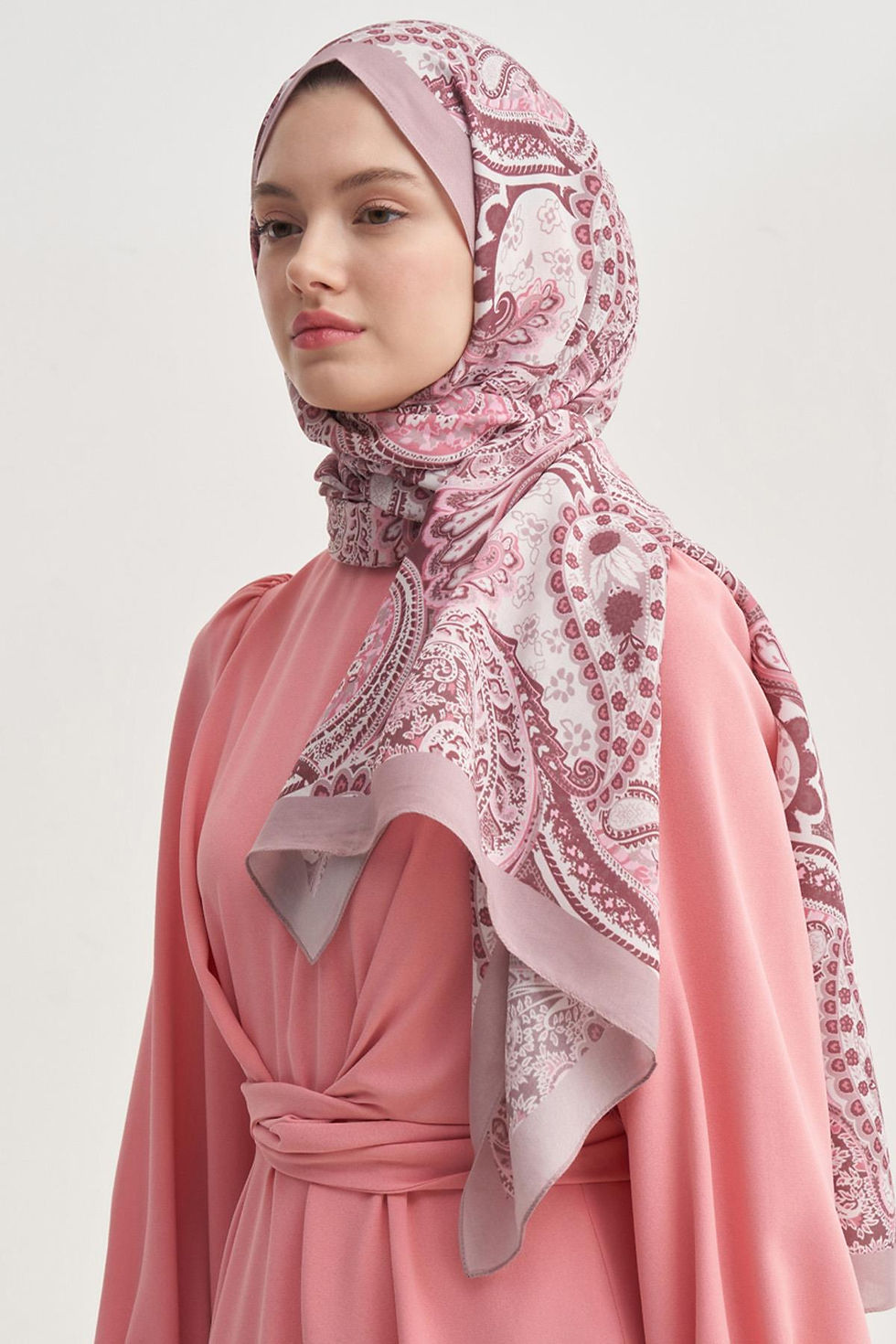 Thumbnail: Rosella Soft Pembe Nilla Pamuklu Şal