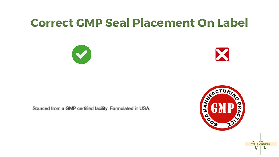 gmp certified supplement manufacturers for labelling