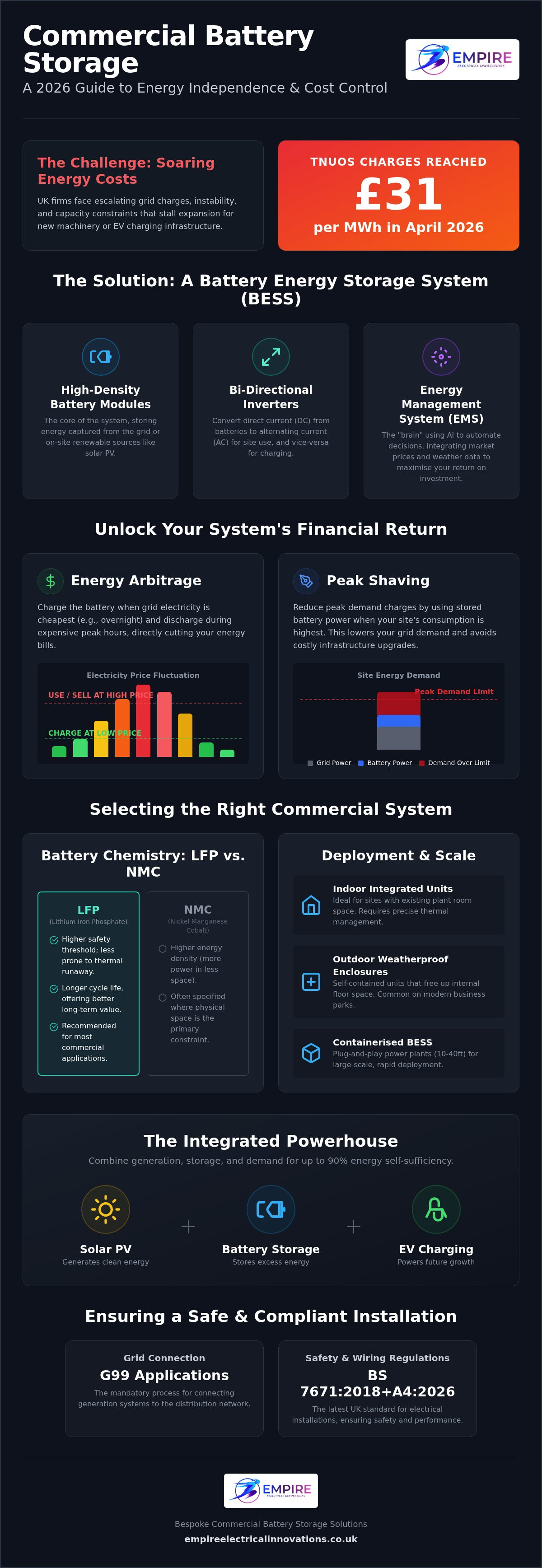 Commercial battery storage solutions