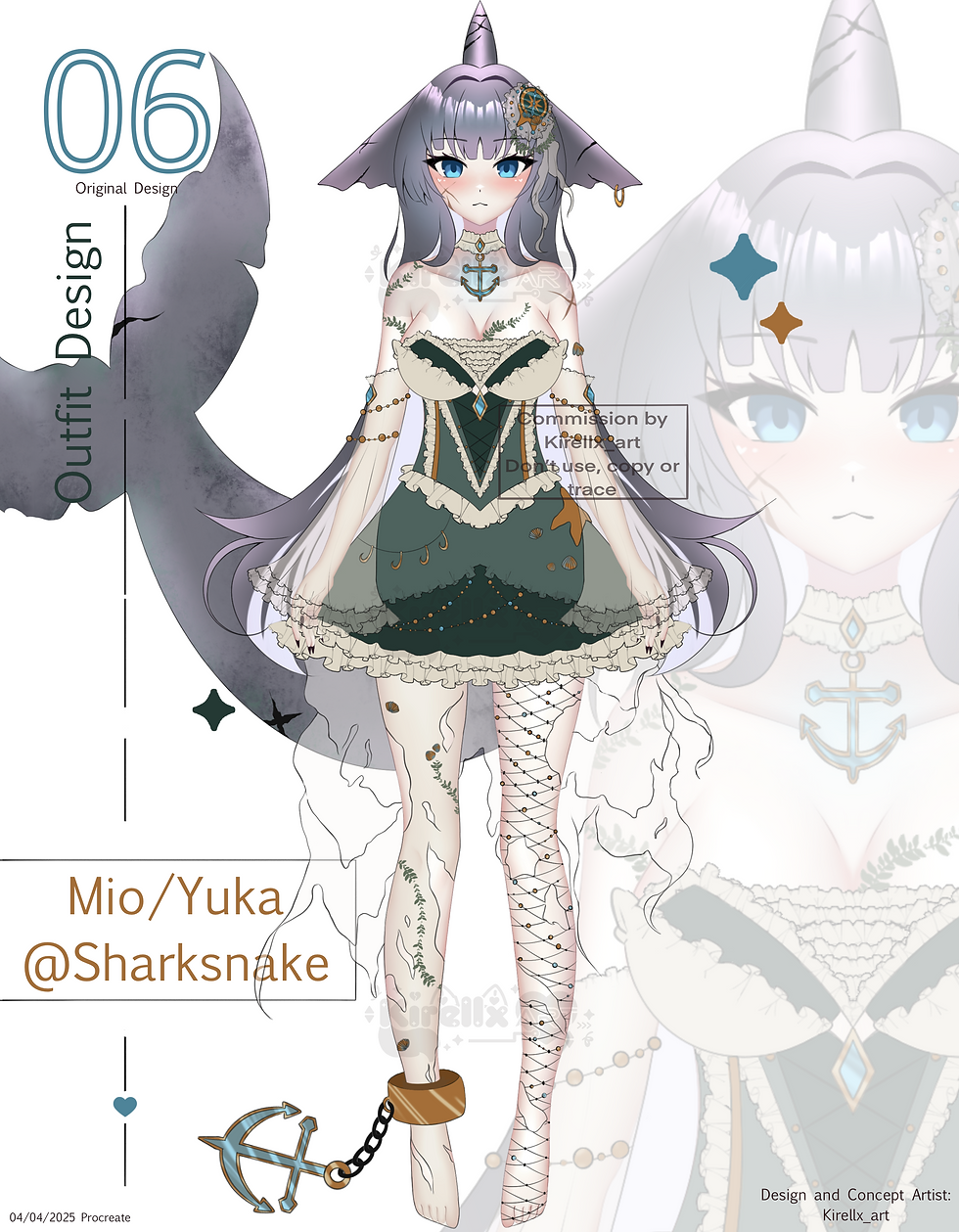 Surprise me/Skeb outfit design commission for @MioMegaVT on Twitter/X