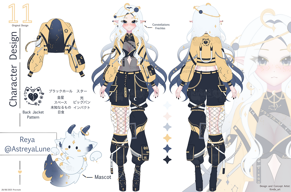 Character design commission for @AstreyaLune on Vgen