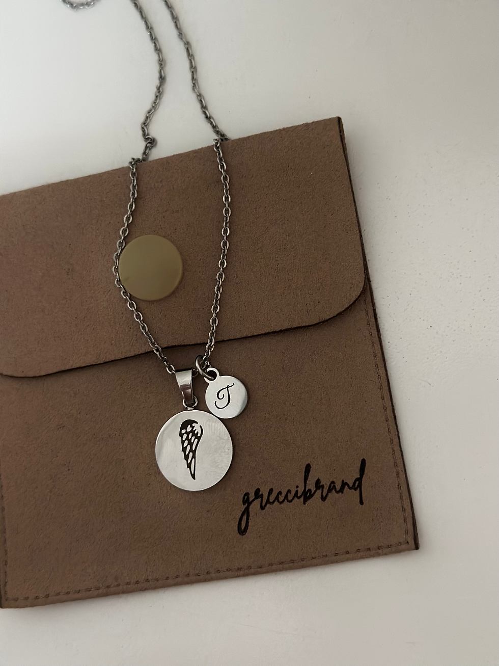 Miniatura: Cadenita Ala de ángel + Inicial 