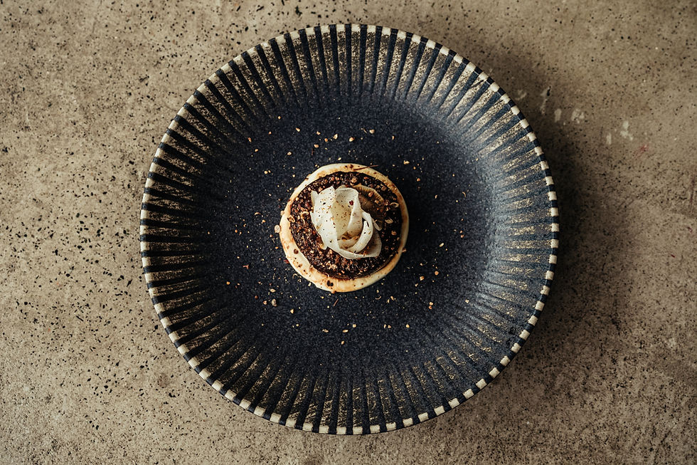a beautiful lamb dish presented