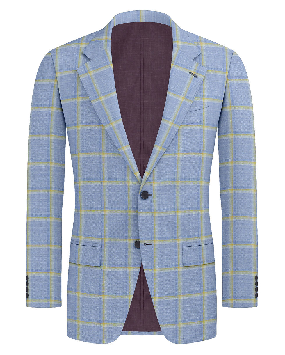 Thumbnail: white plaid linen blazers