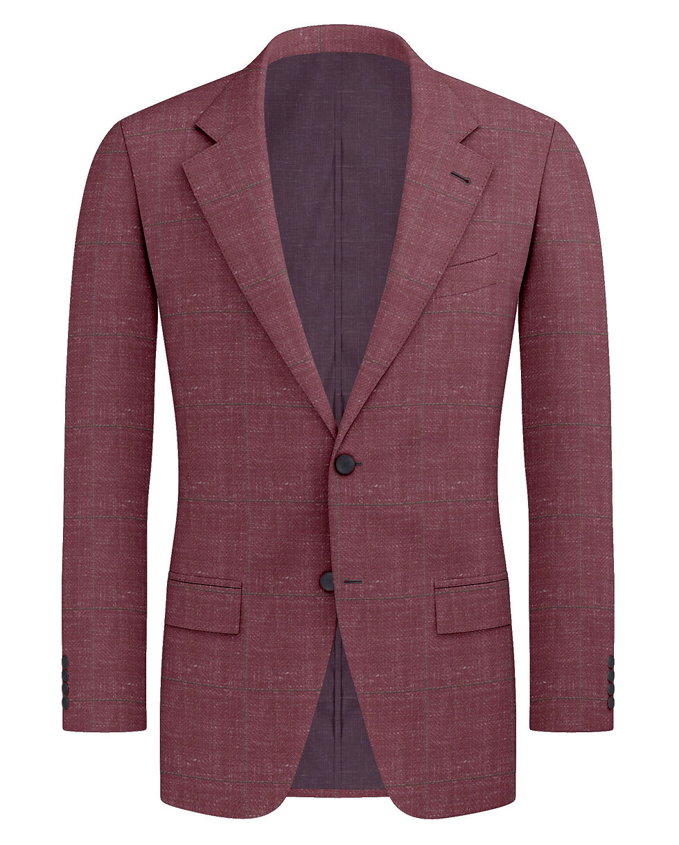 サムネイル： red plaid linen blazers
