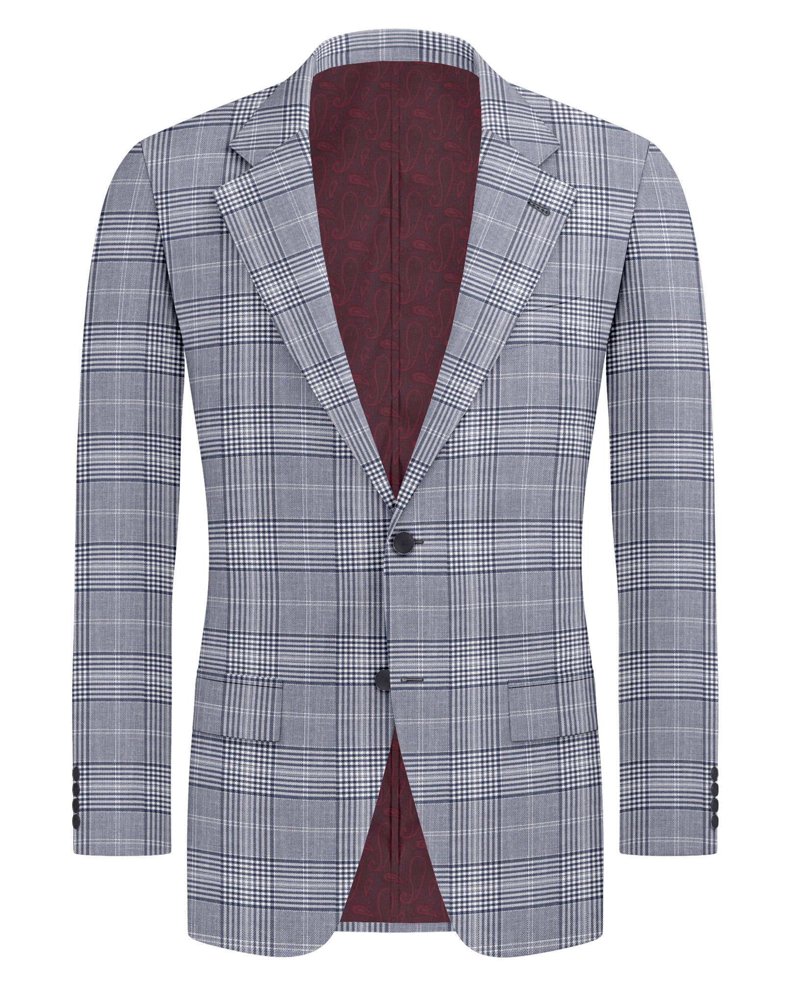 light grey check blazer