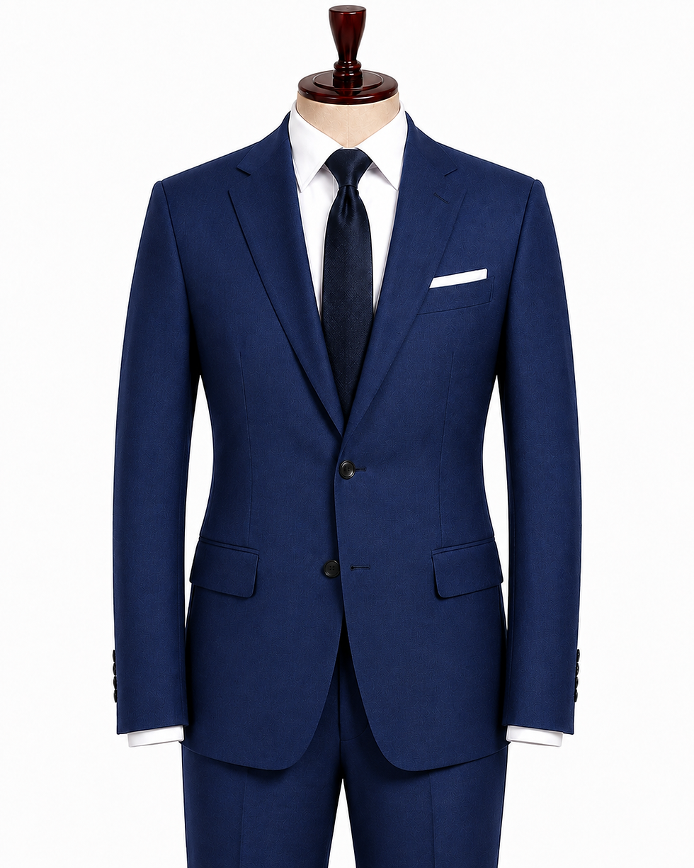 Royal blue custom business suit Phuket – Sam Boutique Tailors