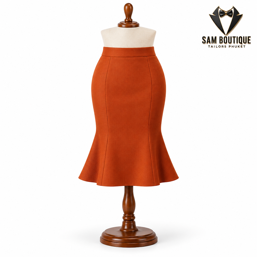 Thumbnail: Orange women’s bespoke mermaid skirt Phuket
