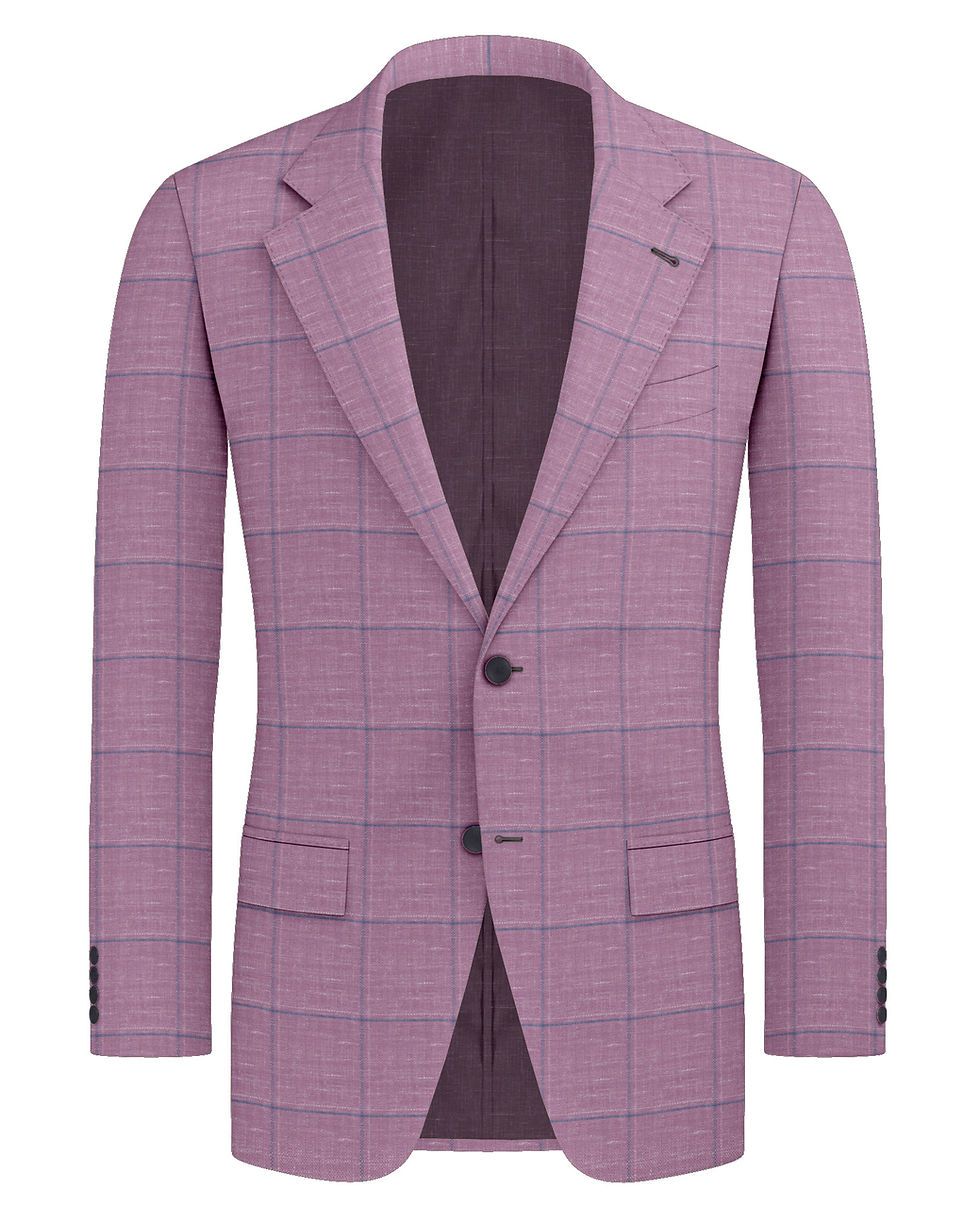 Miniature : pink plaid linen blazers