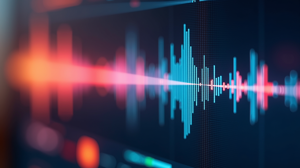 Close-up view of a digital art collaboration screen with music waveforms